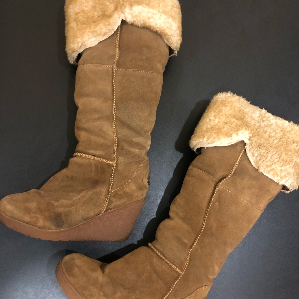 Bearpaw Highland Boots Tan Suede